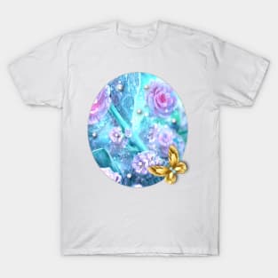 Butterfly and Flowers T-Shirt